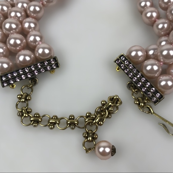 SOLD. Heidi Daus RARE Secret Garden Swarovski Crystals Simulated Pearls Necklace - Picture 9 of 12